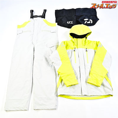【ダイワ】 PUオーシャンサロペット ウィンタースーツ DW-6006 サルファスプリング サイズL DAIWA K_060