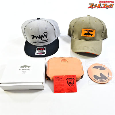 【ザンマイxカレントレザーワークス】 渓流用・刻印入りレザーワレットM ミノー14本収納 25周年 キャップ&コースター ZANMAIxCURRENT-LETHER-WORKS K_060