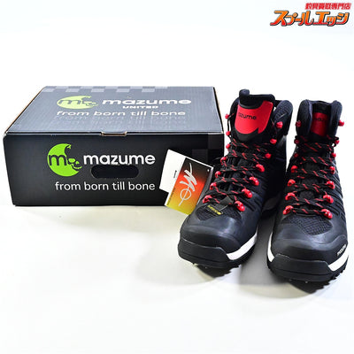 【マズメ】 スパイクシューズ ブラックxレッド LLサイズ 27cm MZWD-528 mazume K_100