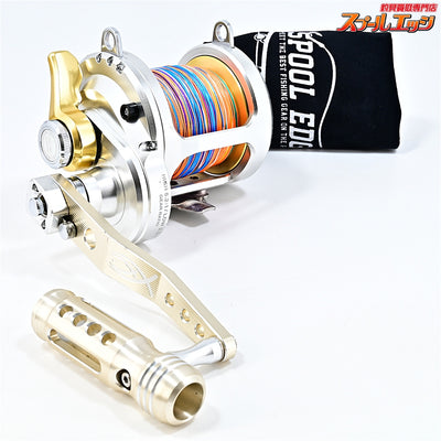 【シマノ】 13タリカ 25II キャプテンAクラフト 130mm三次元パワーハンドル シャンパンゴールド/シルバー装着 SHIMANO TALICA