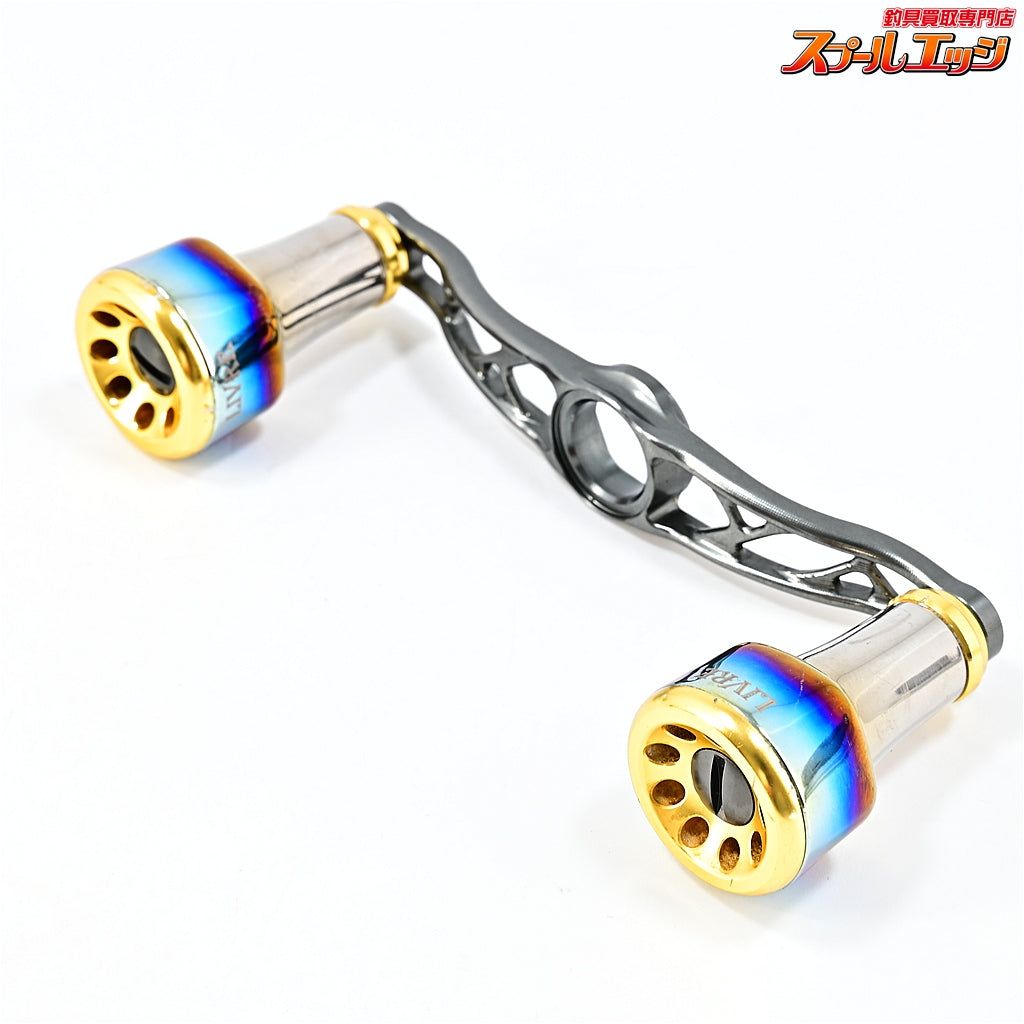 【リブレ】 クランクフェザー 95 ガンメタ/ゴールド ffフォルテッシモノブ装着 シマノ右巻センターナット付 LIVRE CRANK Feather