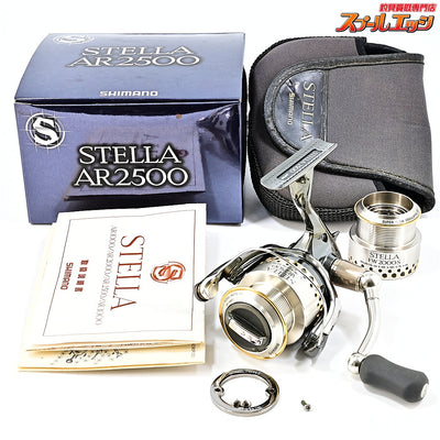 【シマノ】 01ステラ AR 2500 夢屋01ステラ50mmマシンカットハンドルLねじ込み式装着 FW2000S替えスプール&純正Sウエイト付 SHIMANO STELLA