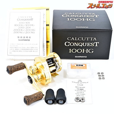 【シマノ】 21カルカッタコンクエスト 100HG KDWカケヅカデザインワークスオフセットクラッチ&ミブロコルクハンドルノブ装着 SHIMANO CALCUTTA CONQUEST