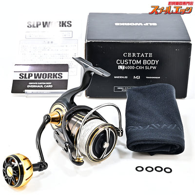 【ダイワxSLPワークス】 19セルテート カスタムボディ LT 4000-CXH SLPW EX LT 4000Sスプール&RCSマシンカットハンドル60mm&アルミラウンドノブM&スピニングハンドルキャップ装着 DAIWAxSLP-WORKS CERTATE CUSTOM BODY