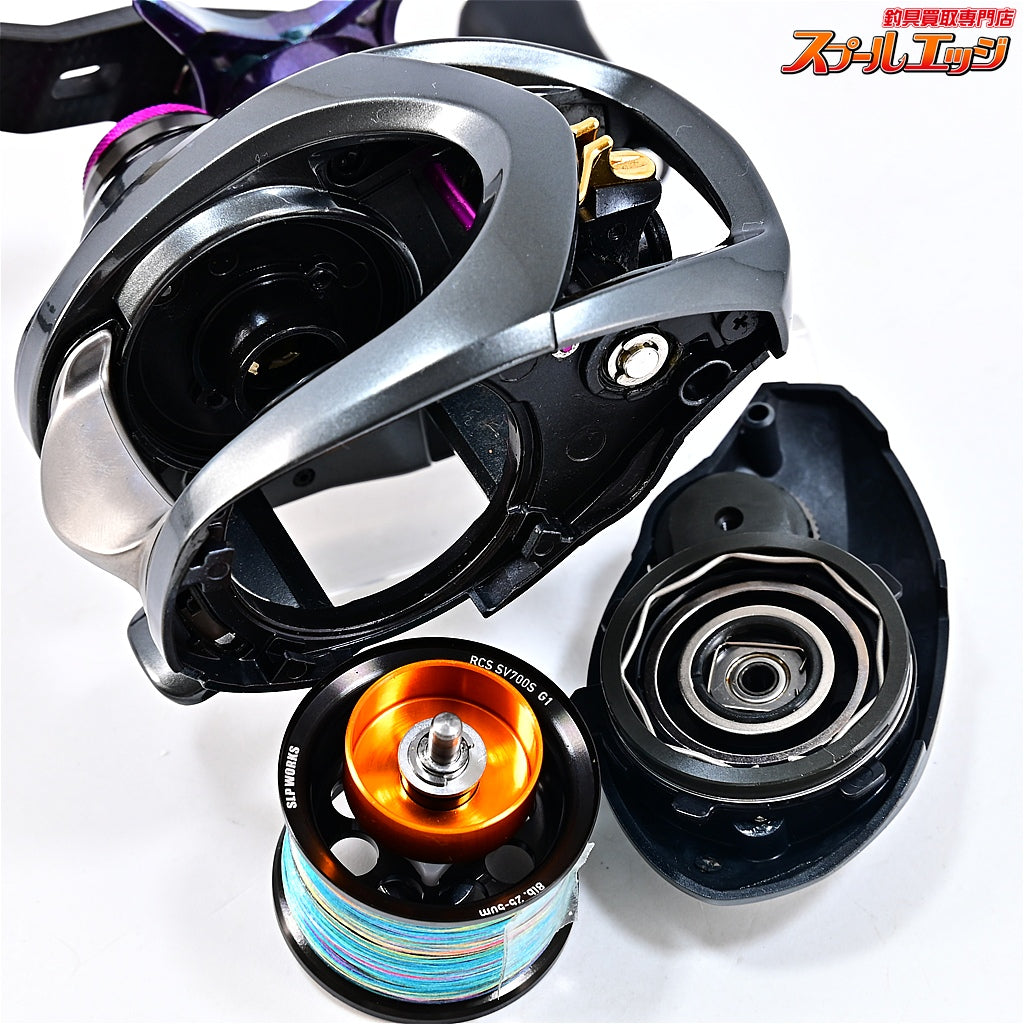 【ダイワ】 19スティーズ CT SV TW 700XHL SLPWザイオンスタードラグ ムーブ&RCSカーボンクランクハンドル90mm&カラーパーツ装着 DAIWA STEEZ