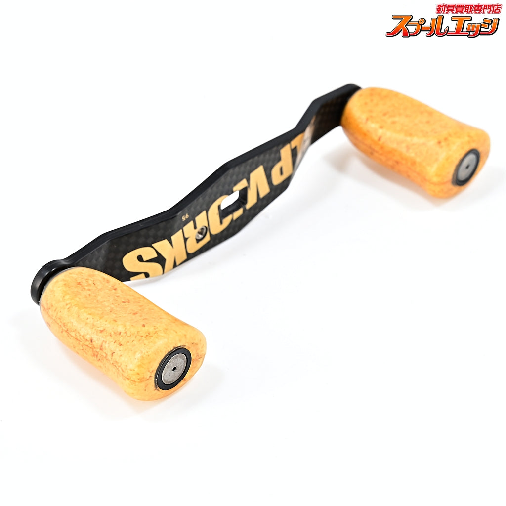 【ダイワxSLPワークス】 RCSB カーボンクランクハンドル 95mm 10周年限定 I型コルクノブ クリア2個装着 DAIWAxSLP-WORKS 10th CARBON CRANK HANDLE