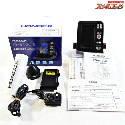 【ホンデックス】 カラー液晶魚探 PS-610CII ワカサギパック BMOバッテリーセット 魚群探知機 HONDEX K_100