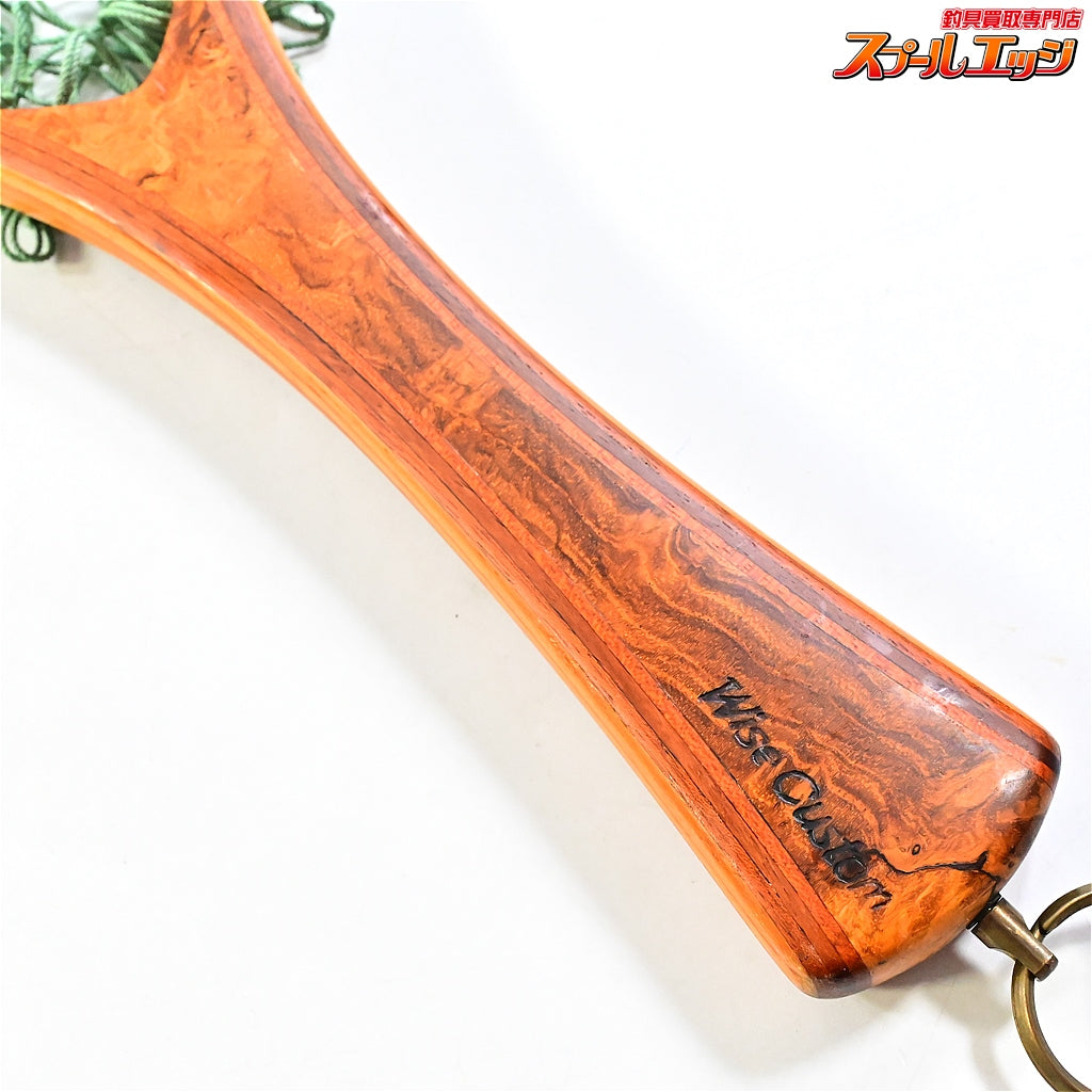【ワイズカスタム】 ランディングネット ストレート 全長60cm ネット内径40x26cm 渓流 ネイティブ WISE-CUSTOM LANDING NET K_100