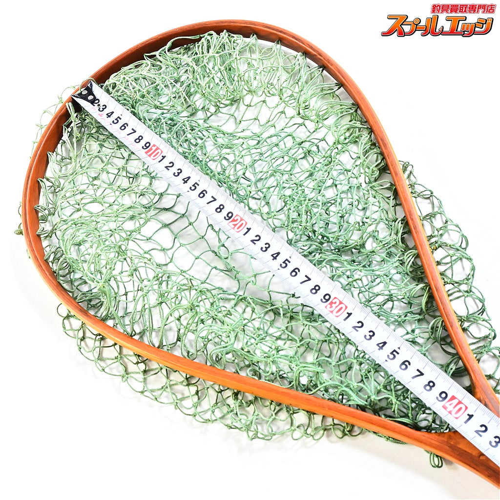【ワイズカスタム】 ランディングネット ストレート 全長60cm ネット内径40x26cm 渓流 ネイティブ WISE-CUSTOM LANDING NET K_100