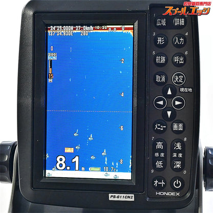 【ホンデックス】 5型ワイドカラー液晶 PS-611CN2 PS611CNII 振動子TD04A付 GPSアンテナ内蔵 ポータブルGPS HONDEX K_060