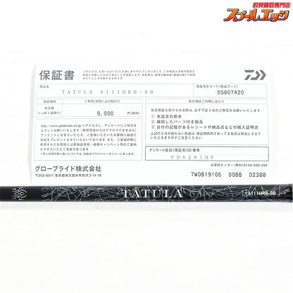 【ダイワ】 25タトゥーラ 6111HRB-SB DAIWA TATULA ブラックバス K_255