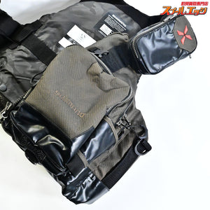 【シマノ】 ゼフォー アクトゲームベスト VF-274R サイズアジアM タングステン フィッシングポーチ BP-071S装着 SHIMANO XEFO K_080