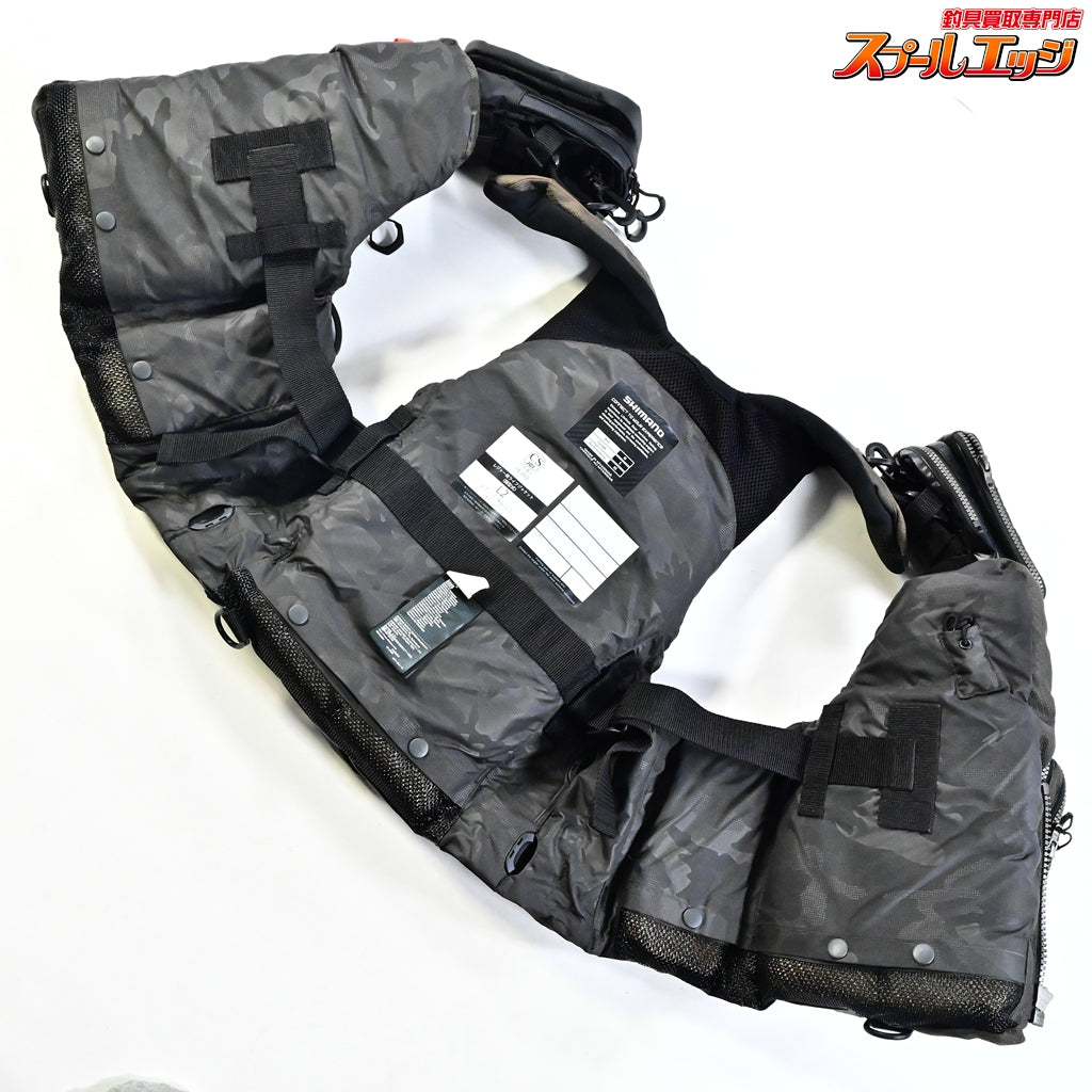 【シマノ】 ゼフォー アクトゲームベスト VF-274R サイズアジアM タングステン フィッシングポーチ BP-071S装着 SHIMANO XEFO K_080