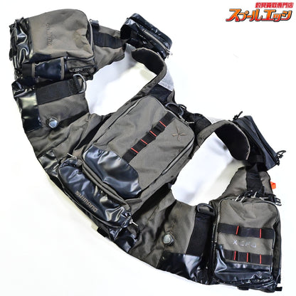 【シマノ】 ゼフォー アクトゲームベスト VF-274R サイズアジアM タングステン フィッシングポーチ BP-071S装着 SHIMANO XEFO K_080