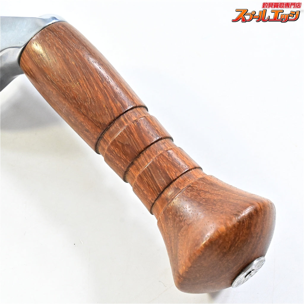 【ブライトリバー】 チャッカーグリップ ポリッシュシルバー イーナンバープロダクツイウッドヘッドキャップウォルナット&ニンナモジュログリップブラックウォルナット&津波ルアーズストッパースクリュー装着 BRIGHTLIVER CHUCKER E-No.products ninna MODULOGRIP K_060