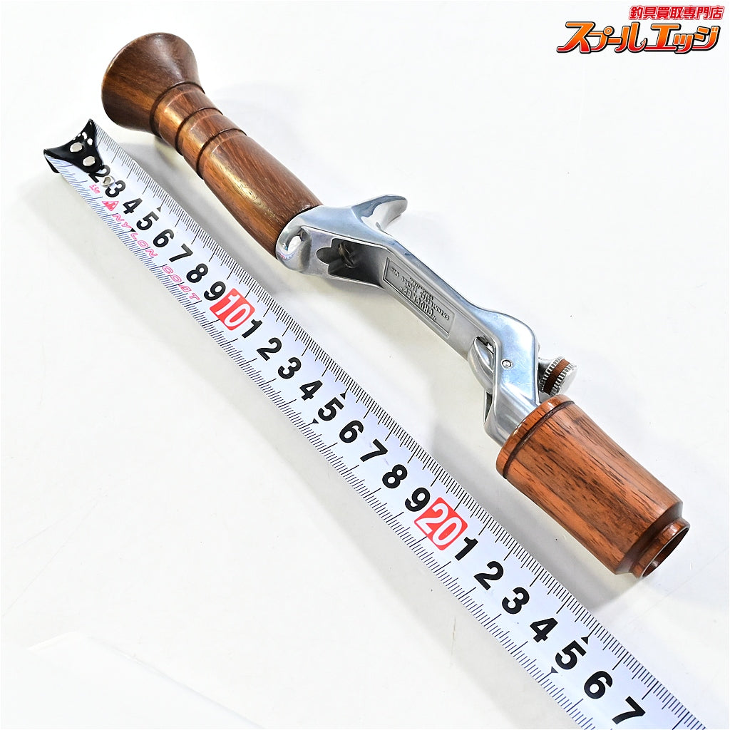 【ブライトリバー】 チャッカーグリップ ポリッシュシルバー イーナンバープロダクツイウッドヘッドキャップウォルナット&ニンナモジュログリップブラックウォルナット&津波ルアーズストッパースクリュー装着 BRIGHTLIVER CHUCKER E-No.products ninna MODULOGRIP K_060