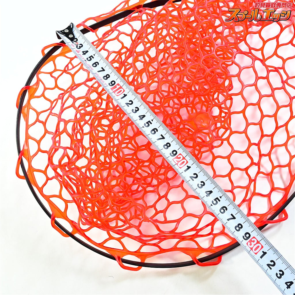 【ハンドメイド工房虹雨xGO-SLOW】 スプリングネット&レザーシース カービングモデル ラバーネット赤 GO-SLOW SPRING NET Leather Sheath K_060