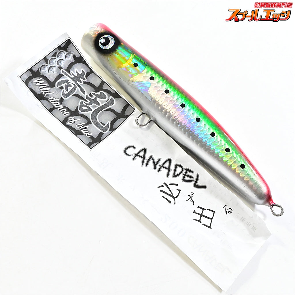 【青乱】 カナデル ポッパー 200mm レッドxグリーン AORAN CANADEL wood 海水用ルアー K_060
