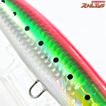 【青乱】 カナデル ポッパー 200mm レッドxグリーン AORAN CANADEL wood 海水用ルアー K_060
