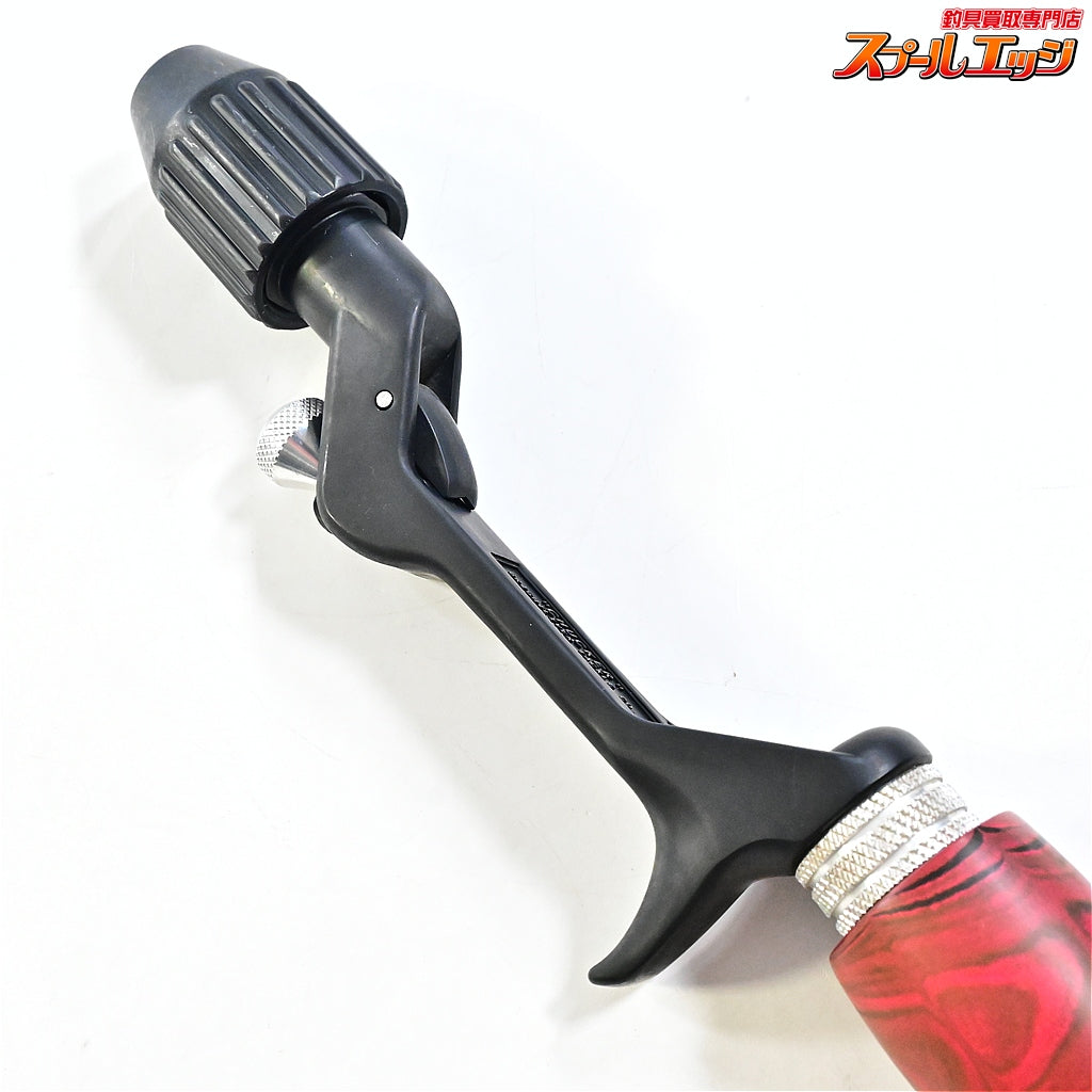 【ブライトリバーxイノワークス】 チャッカーグリップ フラットブラック シングル レッドマーブル 全長25.5cm グリップ部10cm チャンピオンフェルール BRIGHT-LIVERxino works CHUCKER Custom grip K_060