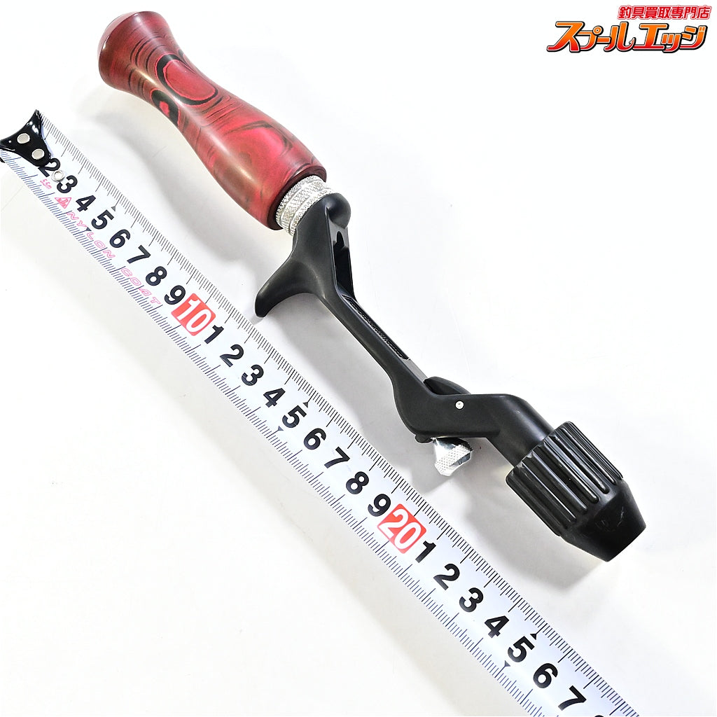 【ブライトリバーxイノワークス】 チャッカーグリップ フラットブラック シングル レッドマーブル 全長25.5cm グリップ部10cm チャンピオンフェルール BRIGHT-LIVERxino works CHUCKER Custom grip K_060