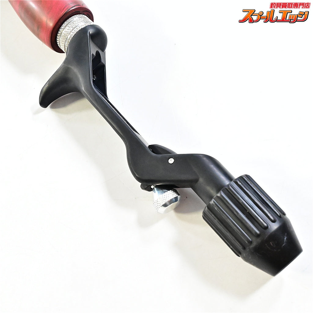【ブライトリバーxイノワークス】 チャッカーグリップ フラットブラック シングル レッドマーブル 全長25.5cm グリップ部10cm チャンピオンフェルール BRIGHT-LIVERxino works CHUCKER Custom grip K_060