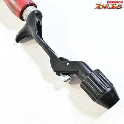 【ブライトリバーxイノワークス】 チャッカーグリップ フラットブラック シングル レッドマーブル 全長25.5cm グリップ部10cm チャンピオンフェルール BRIGHT-LIVERxino works CHUCKER Custom grip K_060