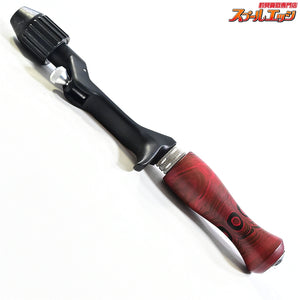 【ブライトリバーxイノワークス】 チャッカーグリップ フラットブラック シングル レッドマーブル 全長25.5cm グリップ部10cm チャンピオンフェルール BRIGHT-LIVERxino works CHUCKER Custom grip K_060