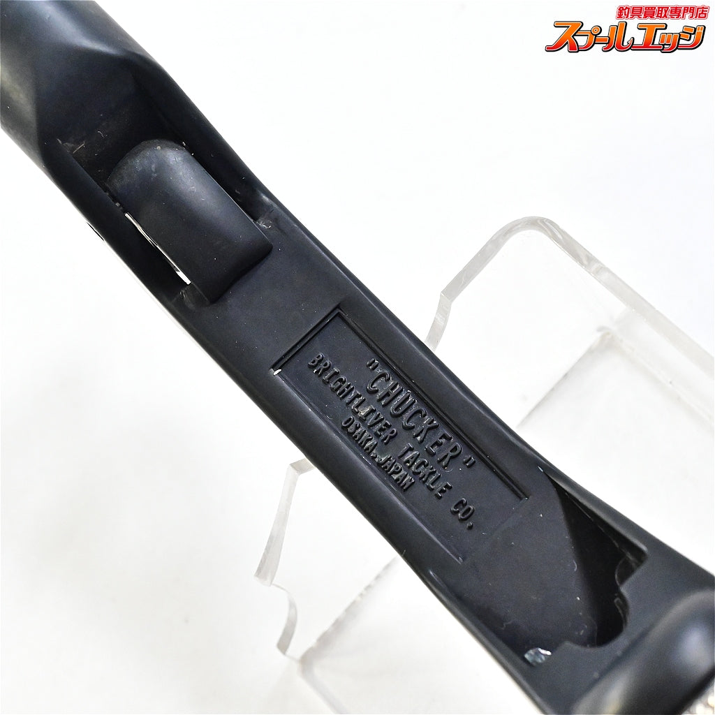 【ブライトリバーxイノワークス】 チャッカーグリップ フラットブラック シングル レッドマーブル 全長25.5cm グリップ部10cm チャンピオンフェルール BRIGHT-LIVERxino works CHUCKER Custom grip K_060