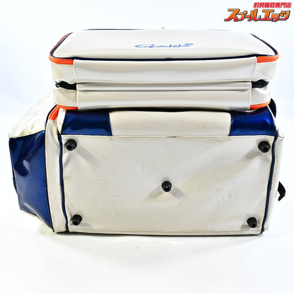 【がまかつ】 がまへら ライトバッグ4 GB392 & ライトクッション4 GM2580 PVC素材 ホワイト/ブルー GAMAKATSU LIGHT-BAG へらバッグ へらクッション K_162