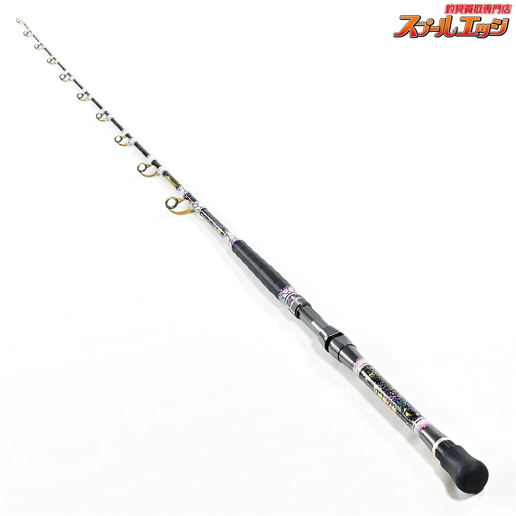 【ごまプリン】 ゴマスティック 鬼滅の刃のデザイン 胡蝶しのぶ ユーチューブ掲載品 Sグラス 13mm-170cm GAMA-STICK キハダマグロ ヒラマサ カンパチ K_212