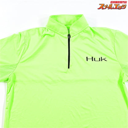 【ハック】 パフォーマンスファブリックス 1/4ジッププルオーバー サイズS ライムグリーン Huk Performance Fabrics Camo Zip Pullover K_060
