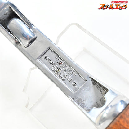 【ブライトリバー】 チャッカー ポリッシュシルバー&イーナンバープロダクツ フィッシュテールグリップ 110ストレート ロットNO.028装着 BRIGHT-LIVER CHUCKER E-No Products K_060