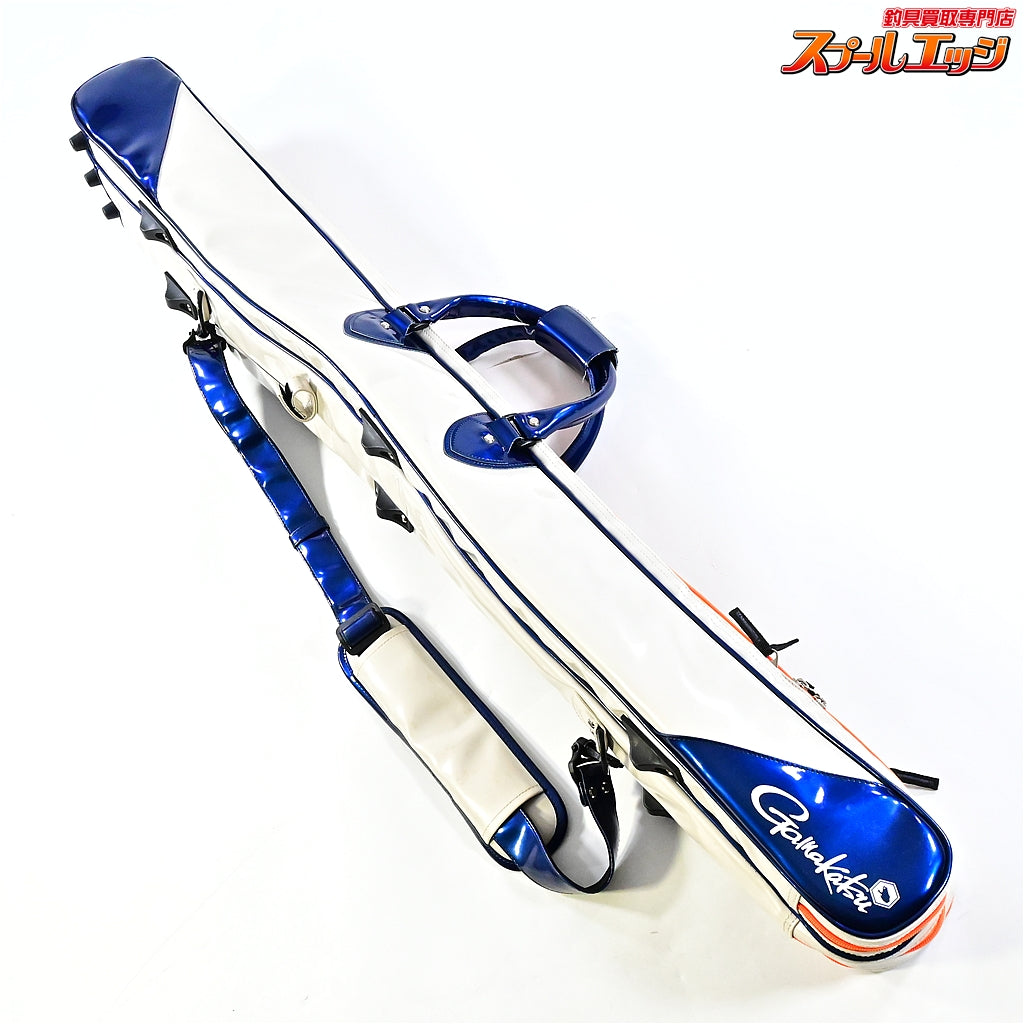 【がまかつ】 がまへら ライトロッドケース4 GC294 3層 PVC素材 ホワイト/ブルー GAMAKATSU LIGHT-ROD-CASE へらロッドケース K_192