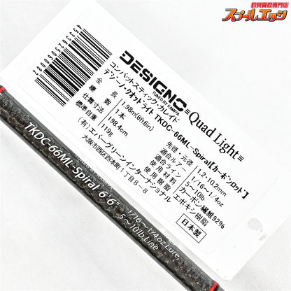 【エバーグリーン】 カレイド デジーノ クォッドライト TKDC-66ML-スパイラル spiral EVERGREEN KALEIDO DESIGNO ブラックバス K_245