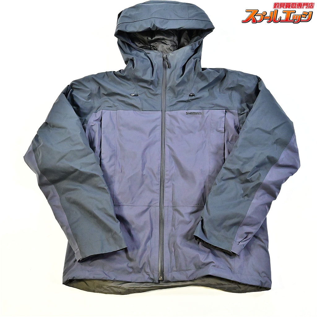 【シマノ】 インサレーション レインジャケット RB-034W ブルーチャコール サイズアジアXL SHIMANO RAIN JACKET 防寒 防水 K_080