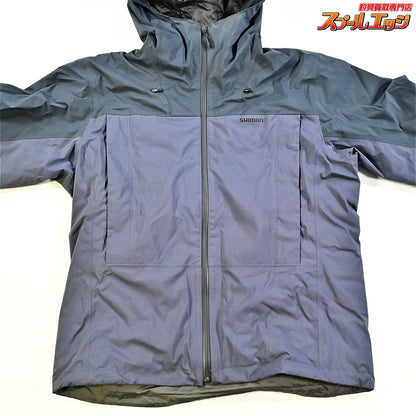 【シマノ】 インサレーション レインジャケット RB-034W ブルーチャコール サイズアジアXL SHIMANO RAIN JACKET 防寒 防水 K_080