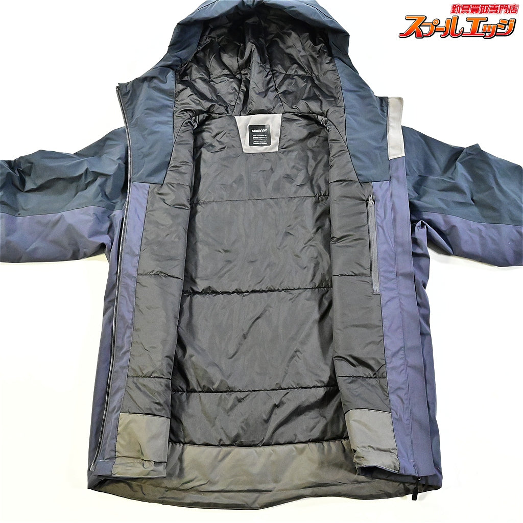 【シマノ】 インサレーション レインジャケット RB-034W ブルーチャコール サイズアジアXL SHIMANO RAIN JACKET 防寒 防水 K_080