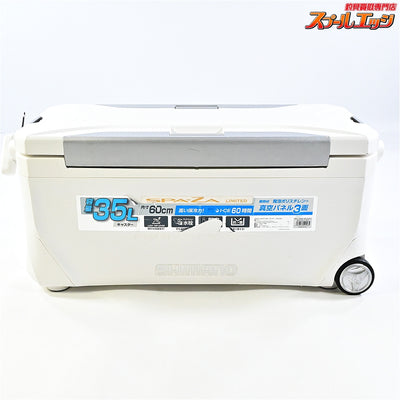 【シマノ】 スペーザ リミテッド 350 NS-C35U 35L キャスター付 ピュアホワイト SHIMANO SPAZA LIMITED クーラーボックス  K_188