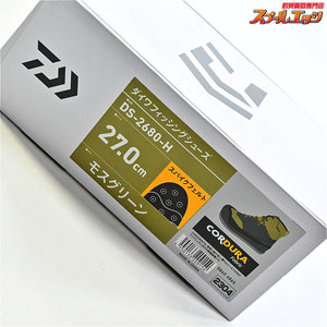 【ダイワ】 フィッシングシューズ DS-2680-H スパイクフェルト サイズ27cm モスグリーン コーデュラ DAIWA CORDURA K_124