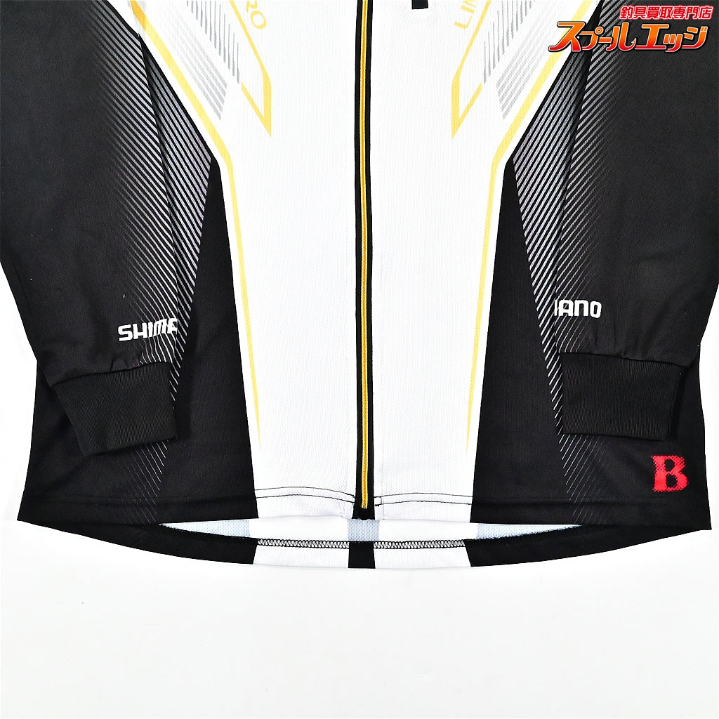 【シマノ】 リミテッドプロ フルジップアップ ドライシャツ 長袖 シルバーブラック サイズL SHIMANO LIMITED-PRO K_060