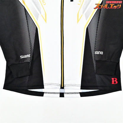 【シマノ】 リミテッドプロ フルジップアップ ドライシャツ 長袖 シルバーブラック サイズL SHIMANO LIMITED-PRO K_060