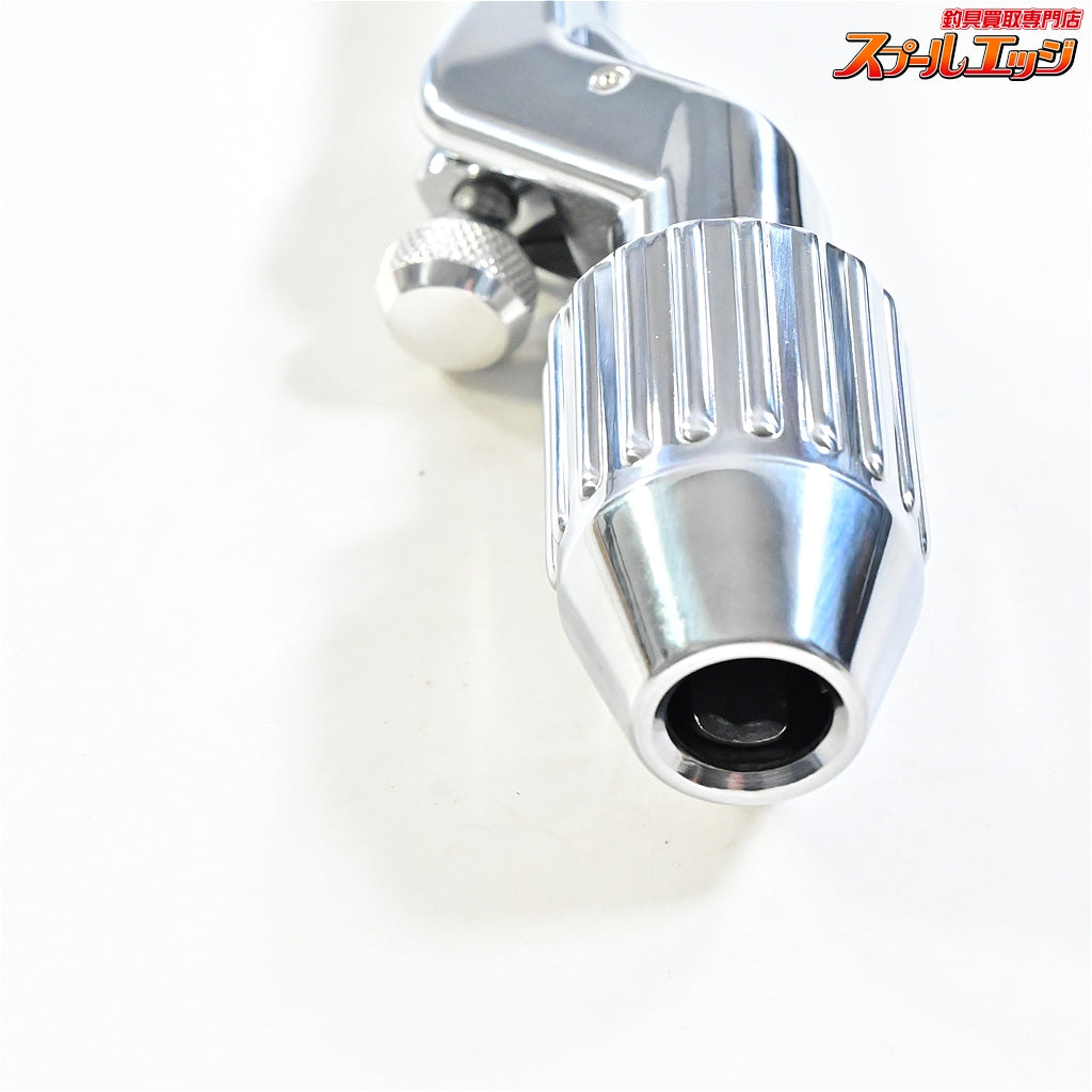【ブライトリバーxイノワークス】 チャッカーグリップ ポリッシュシルバー ロングダブル グリーンマーブル 全長41cm グリップ部25.5cm チャンピオンフェルール BRIGHT-LIVERxino works CHUCKER Custom grip K_060
