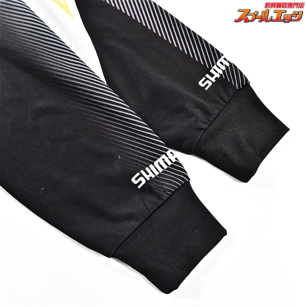 【シマノ】 リミテッドプロ フルジップアップ ドライシャツ 長袖 シルバーブラック サイズL SHIMANO LIMITED-PRO K_060
