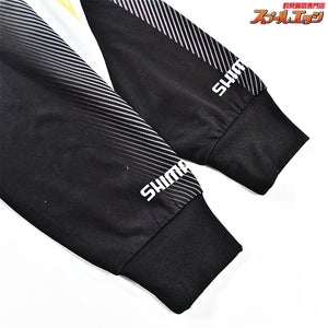 【シマノ】 リミテッドプロ フルジップアップ ドライシャツ 長袖 シルバーブラック サイズL SHIMANO LIMITED-PRO K_060