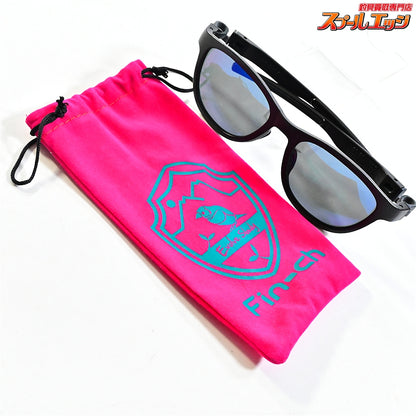 【フィンチ】 リナ偏光グラス ウェリントンLタイプ マットブラック グレー/ブルーミラーコート Fin-ch Lina Polarized glass K_060