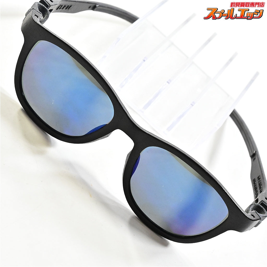 【フィンチ】 リナ偏光グラス ウェリントンLタイプ マットブラック グレー/ブルーミラーコート Fin-ch Lina Polarized glass K_060