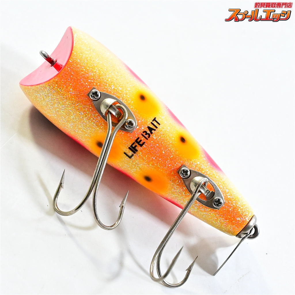 【ライフベイト】 ペンシルポッパー フィッシュテール スローテーパー オリカラ ブラウンバックパロット ラメ LIFEBAIT Slowtaper K_060