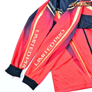 【シマノ】 リミテッドプロ フルジップシャツ SH-011S レッド サイズXL 長袖 SHIMANO LIMITED-PRO 吸水速乾 遮熱 K_060