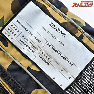 【ダイワ】 ウォッシャブルライフジャケット DF-2200 カモ 桜マーク有 2010年7月製造分 ウエストタイプ 救命胴衣 TK-5110 DAIWA K_060